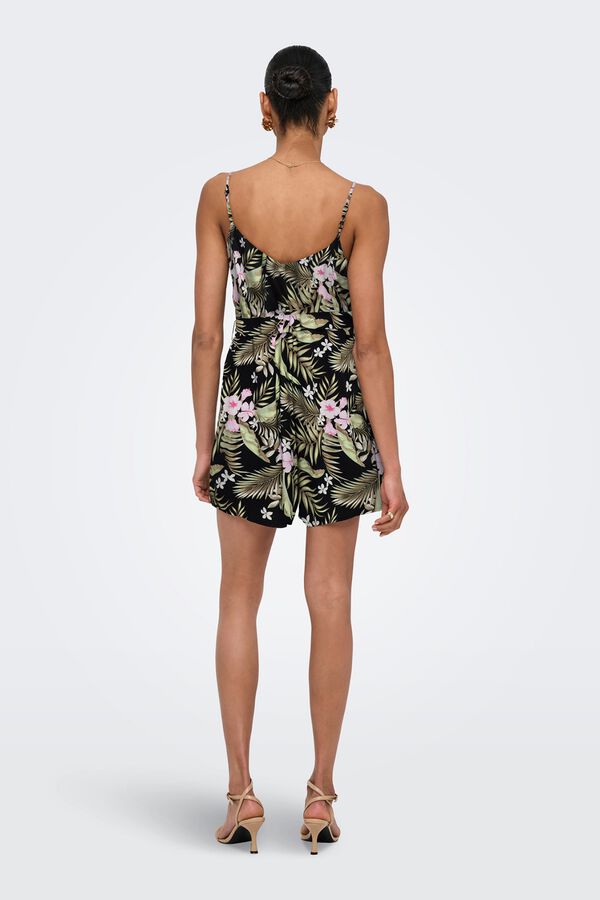 Only Mono corto estampado floral blanco