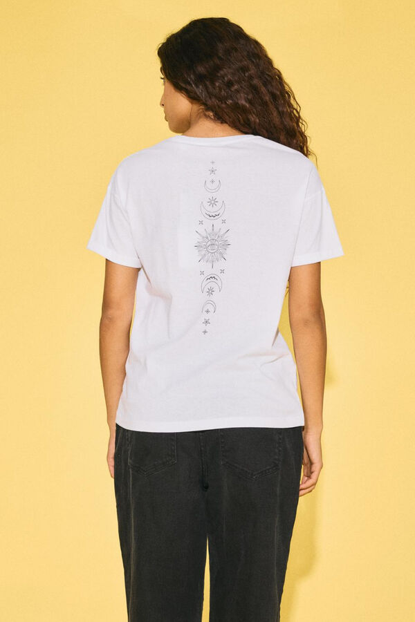 Noisy May T-shirt with back print white