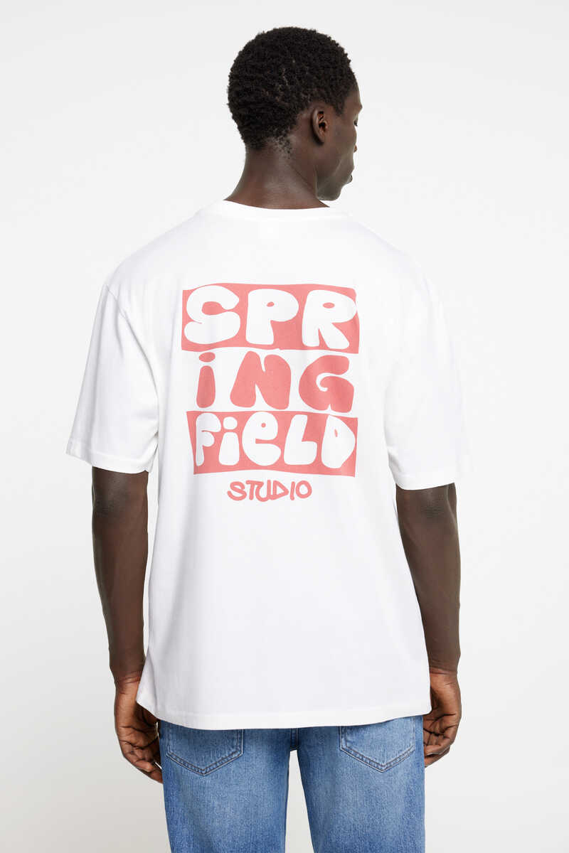 Springfield Springfield studio T-shirt ecru