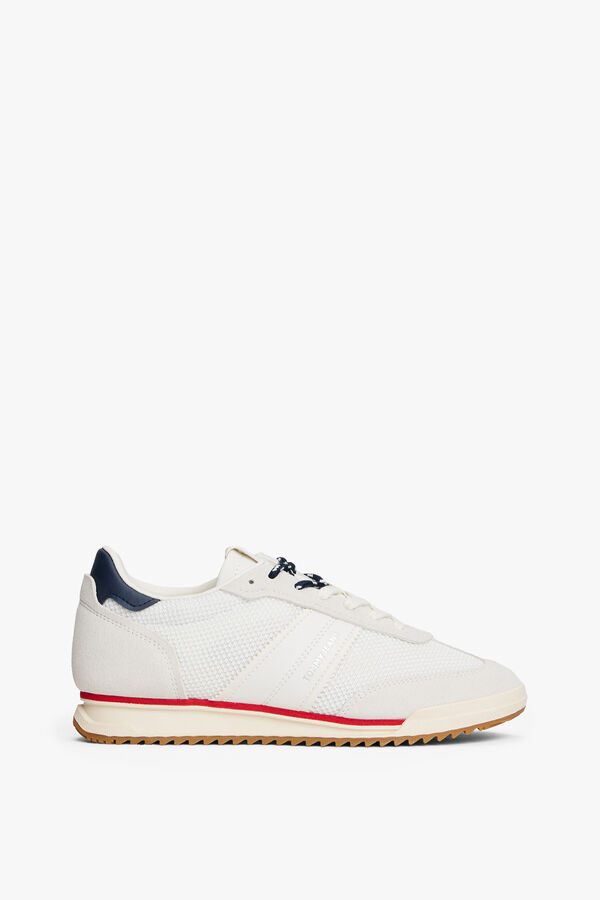 Tommy Jeans White Tommy Jeans sneaker with blue and red details bleu