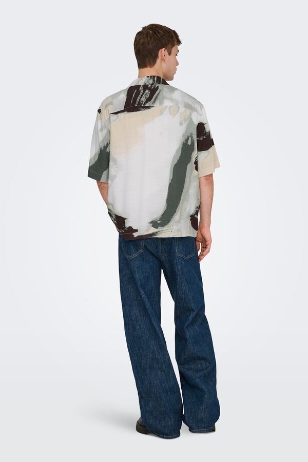 Only & Sons Camisa manga corta blanco