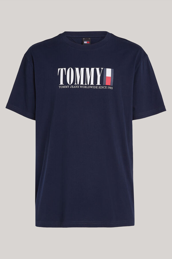 Springfield Men's Tommy Jeans T-shirt mornarskoplava