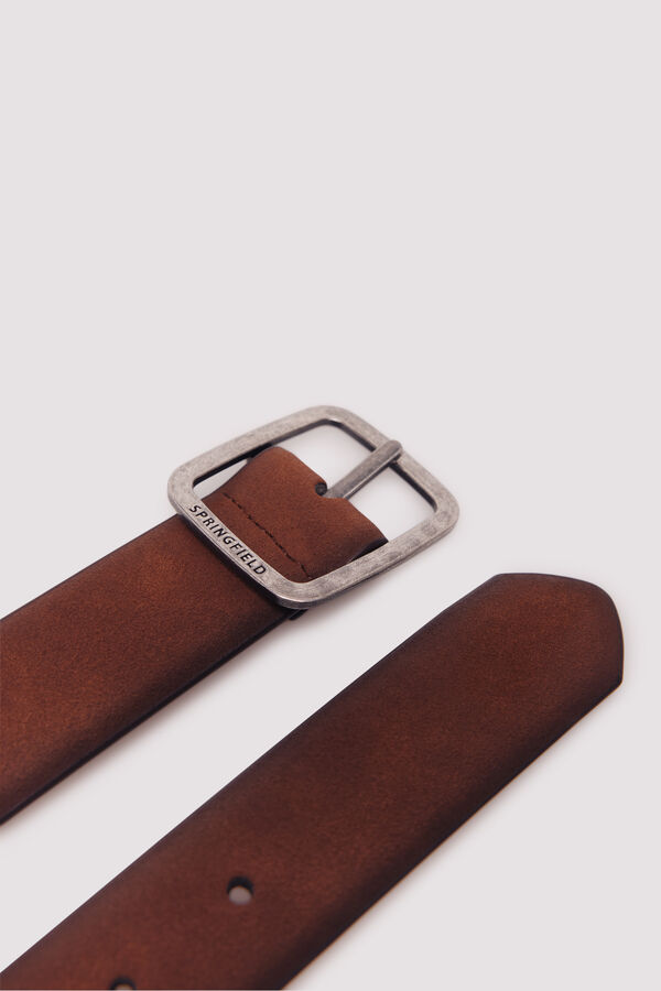 Springfield Napa suede cowboy belt  mink