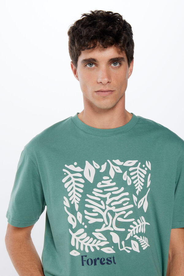 Springfield Camiseta árbol verde