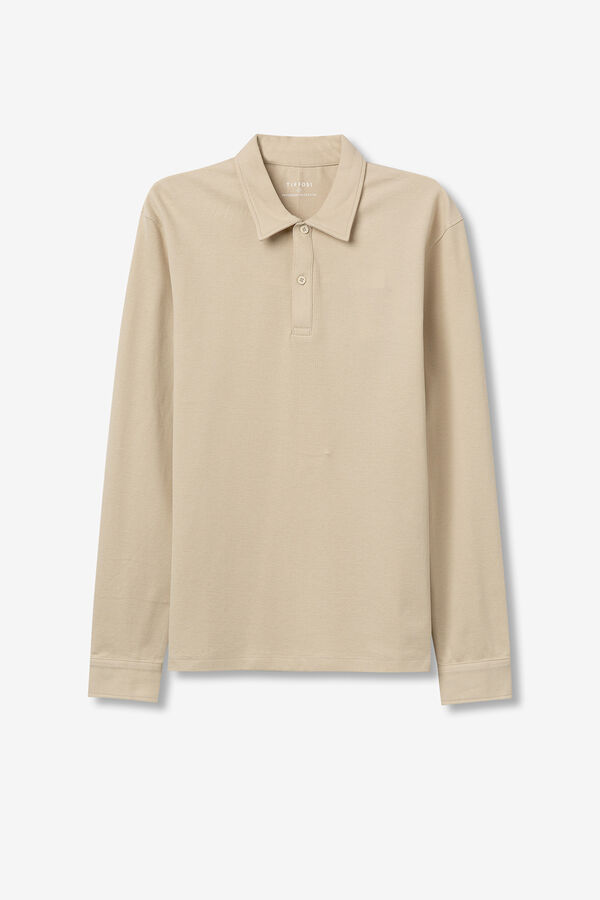 Tiffosi long sleeve polo shirt grey