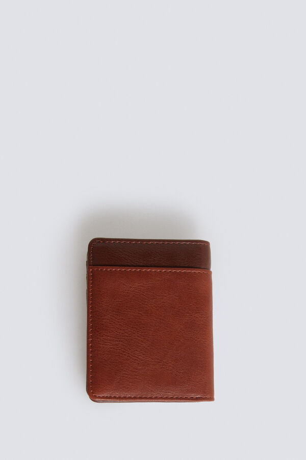 Springfield Two-tone faux leather wallet mink