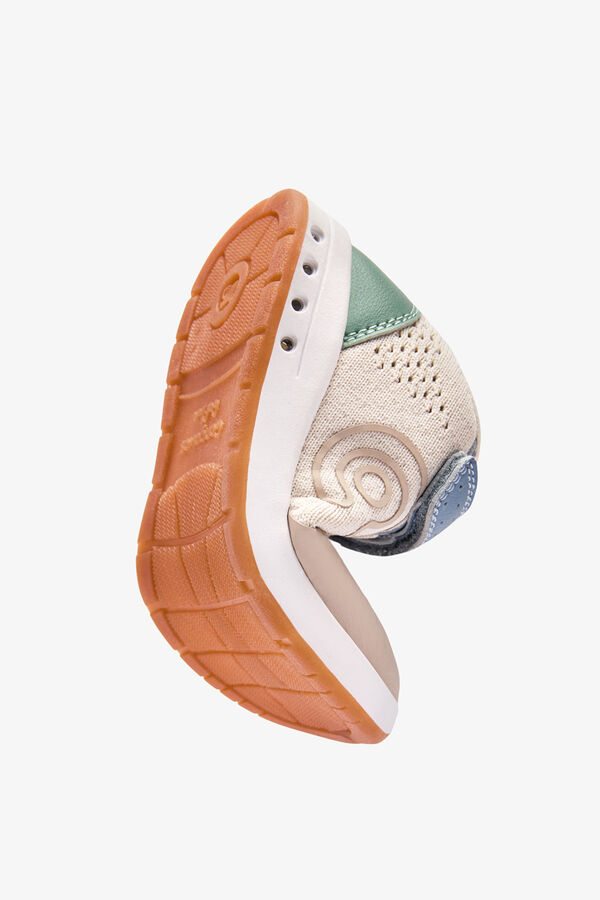 Conguitos Velcro light-up barefoot trainers brown