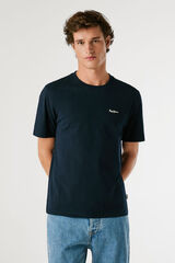 Pepe Jeans Camiseta Logo Bordado Fit Regular azul