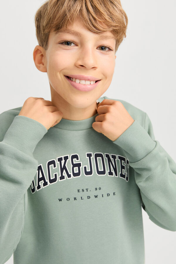 Jack & Jones Junior Sweatshirt estampado de corte regular verde