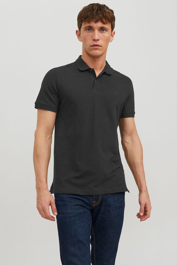 Jack & Jones Piqu&eacute; slim fit polo shirt black