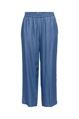 Only Pantal&oacute;n culotte de tencel azul