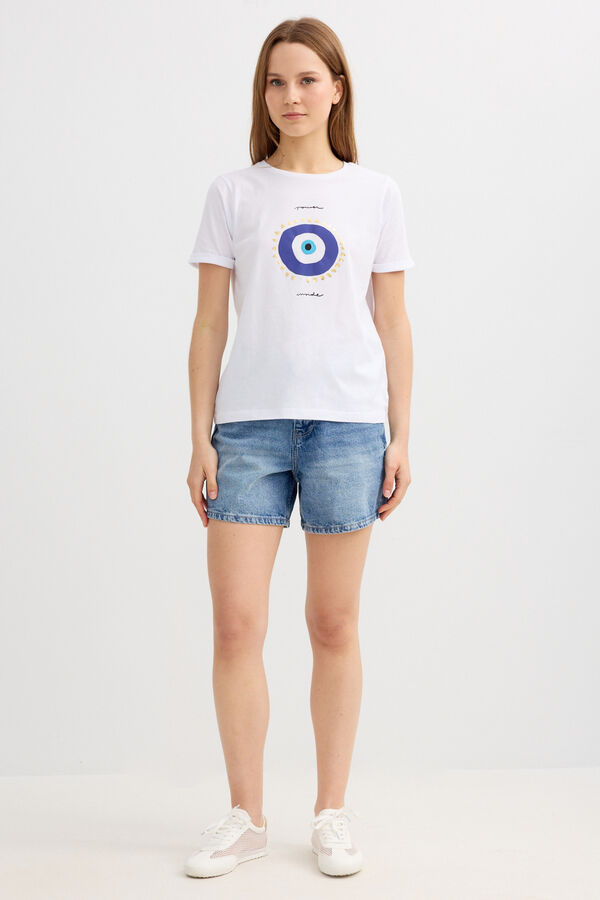 Inside Short sleeve T-shirt with print white
