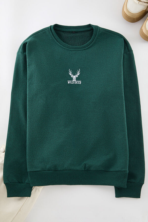 Trendyol Sweatshirt de gola redonda verde