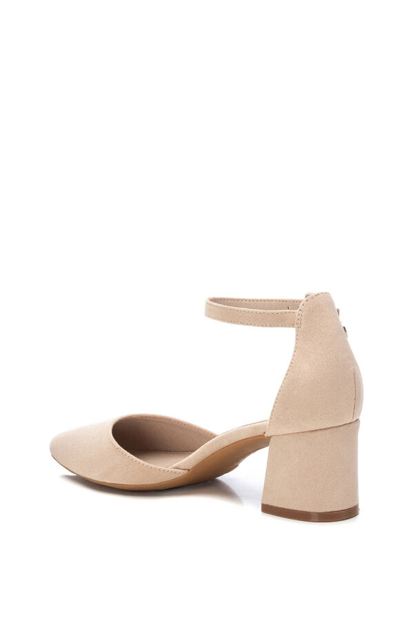 Refresh Suede shoes with wide heel nude