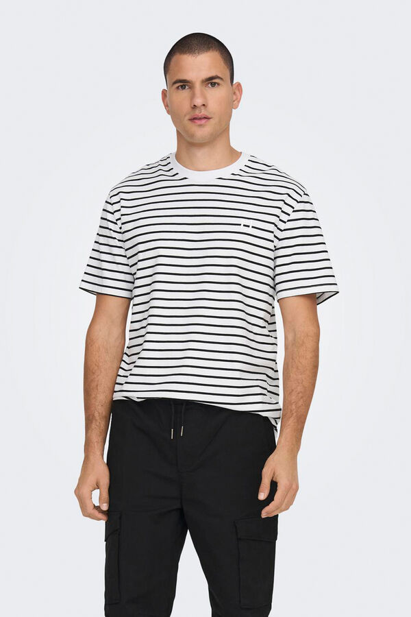 Only & Sons Printed short sleeve T-shirt white