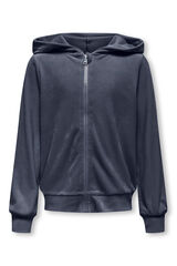 Only Girls Velvet effect sweatshirt bleu