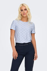 JDY Camiseta manga larga calada azul