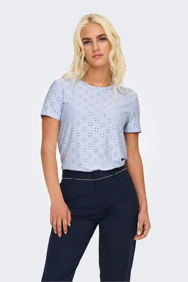 JDY Camiseta manga larga calada azul