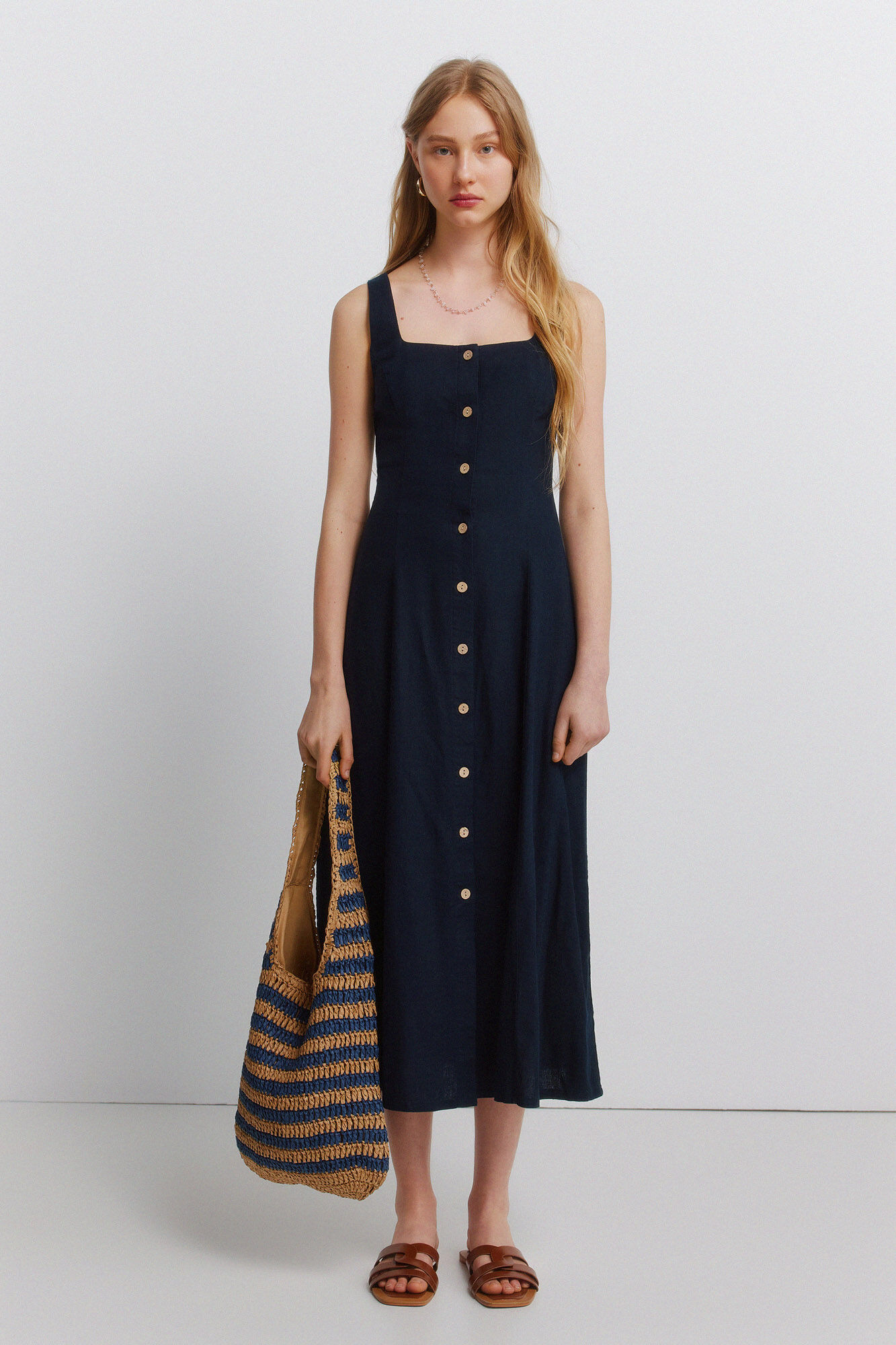 Springfield Square neck midi dress