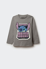 Springfield Kids Camiseta de manga comprida Lilo & Stitch para meninos cinzento
