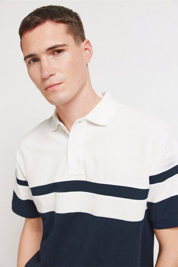 Springfield Piqu&eacute; regular fit polo shirt blue