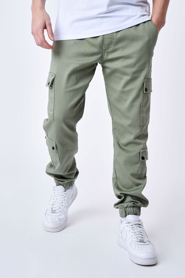 Project X Paris PANTAL&Oacute;N CARGO MULTI BOLSILLOS verde