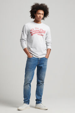 Springfield Langarm-T-Shirt Vintage Logo Soda Pop grau