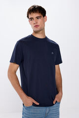 Springfield Basic-T-Shirt mit Rundhalsausschnitt Blau