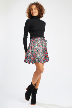 Springfield Floral wraparound skirt black