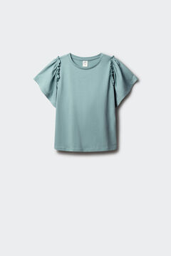 Springfield Kids T-shirt manga curta com folhos para menina