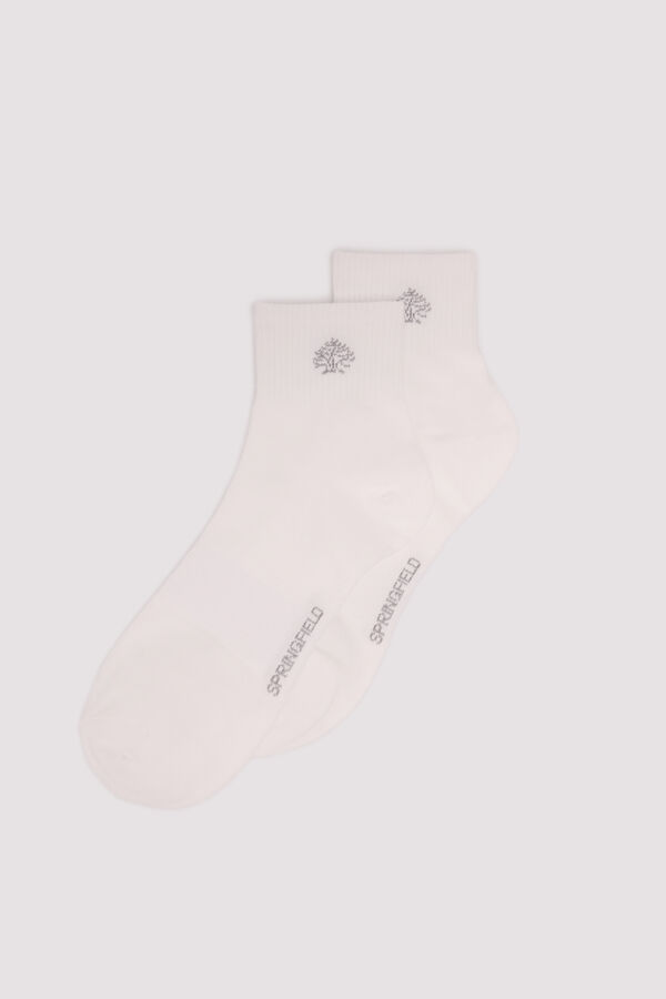 Springfield Ribbed sports ankle socks white