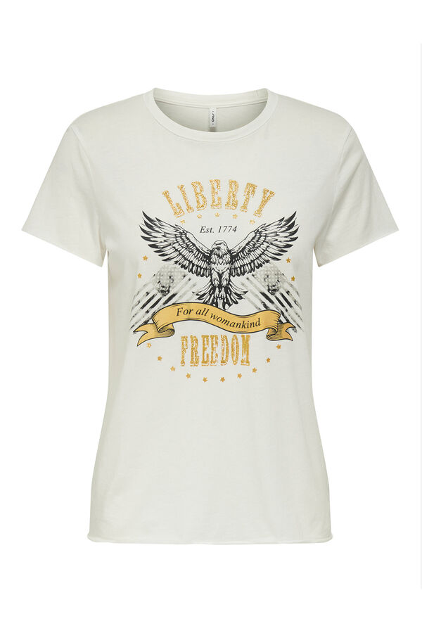 Only Printed short sleeve T-shirt white