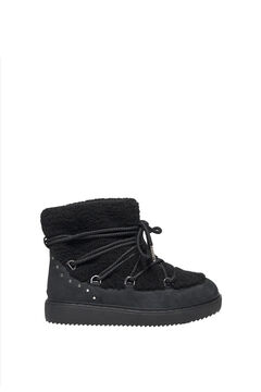Only Stiefelette aus Veloursleder und Lammfell