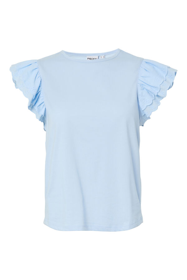 Pieces Top manga corta azul