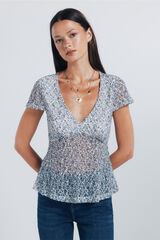 Springfield Blue flower top nude