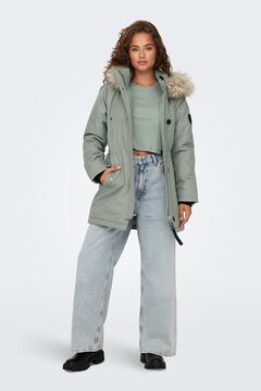 Only Parka com capuz com pelo
