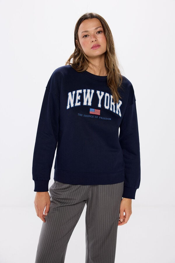 Springfield Sweatshirt com estampa urbana azulado