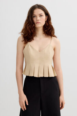 Blusa plisada de tirantes
