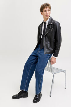 Jack & Jones Jeans baggy cintura alta em algod&atilde;o