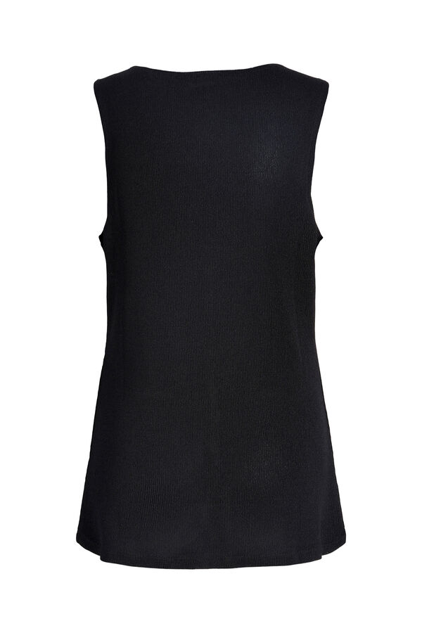Jack & Jones Jacquard knit long gilet black