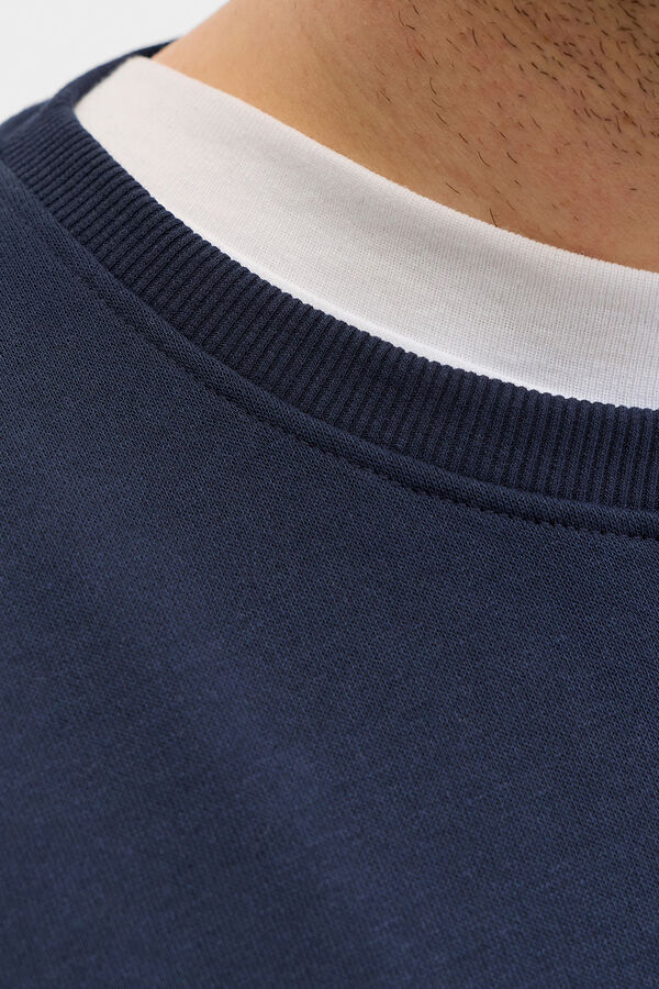 Jack & Jones PLUS basic long sleeve sweatshirt blue