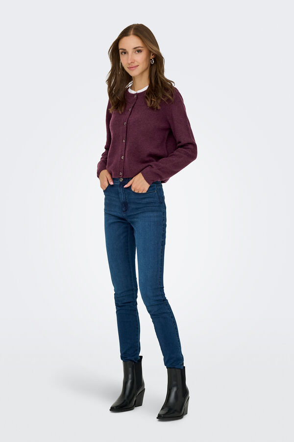 JDY Button fastening cardigan pink