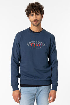 Springfield Sweatshirt with front print bleuté