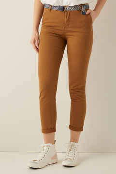Springfield Chinos G&uuml;rtel camel