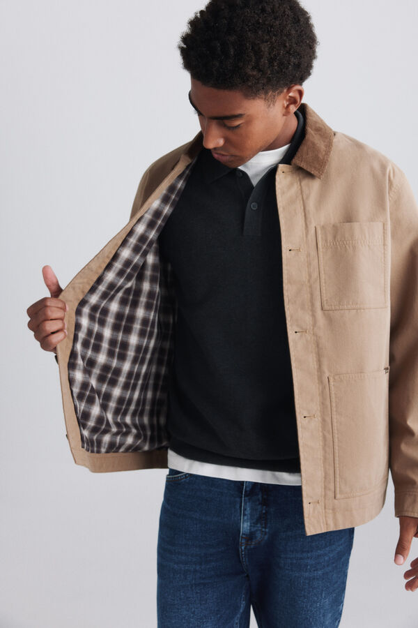 Springfield Cotton overshirt brown