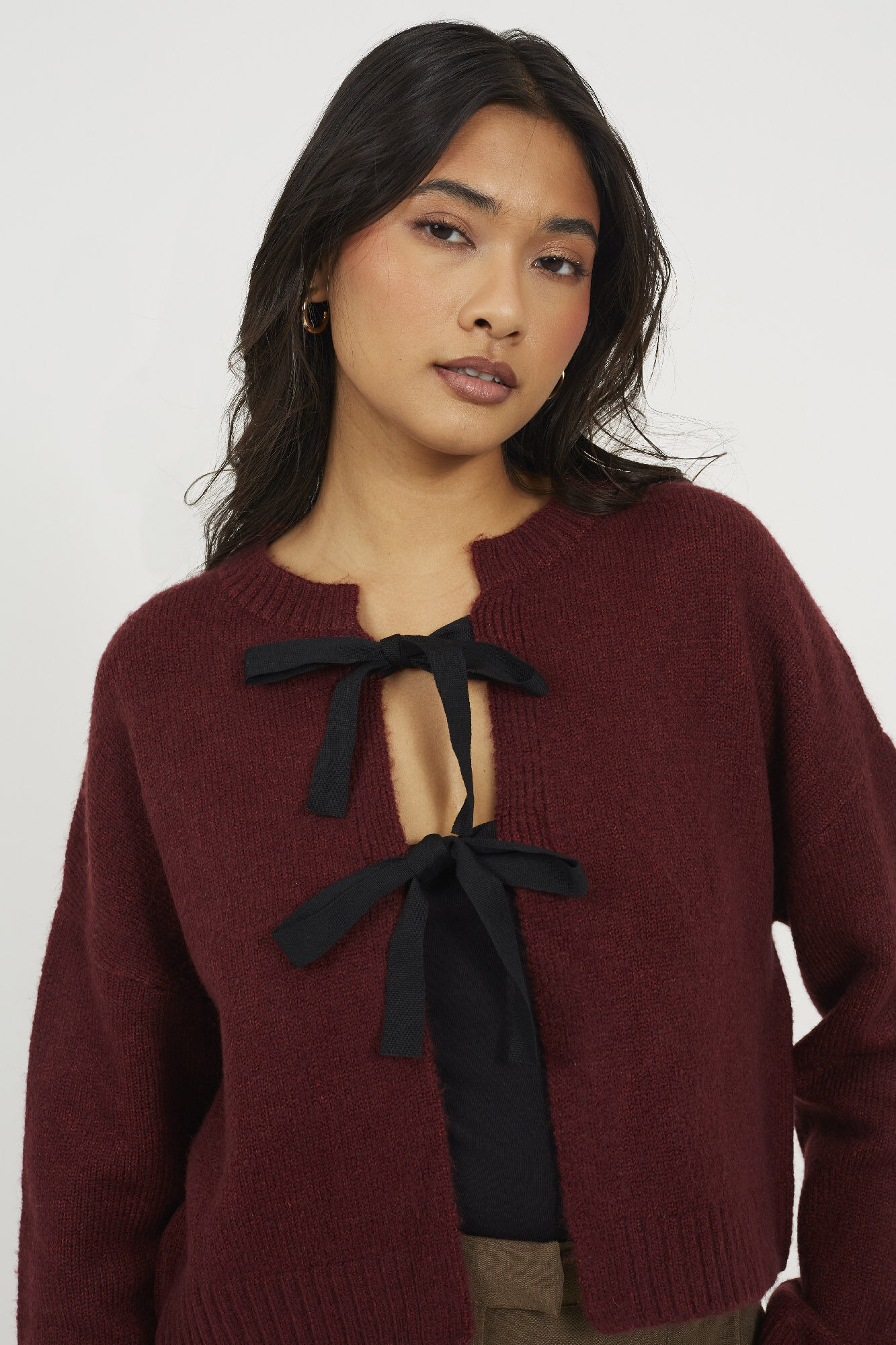 Brave Soul Cardigan de malha com la&ccedil;os