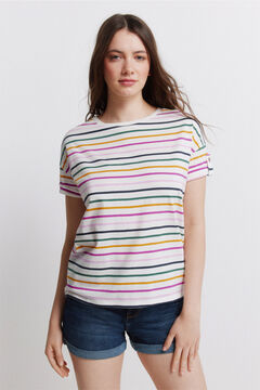 Springfield Striped short sleeve T-shirt beige