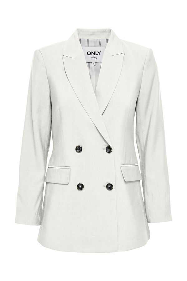 Only Double-breasted blazer blanc