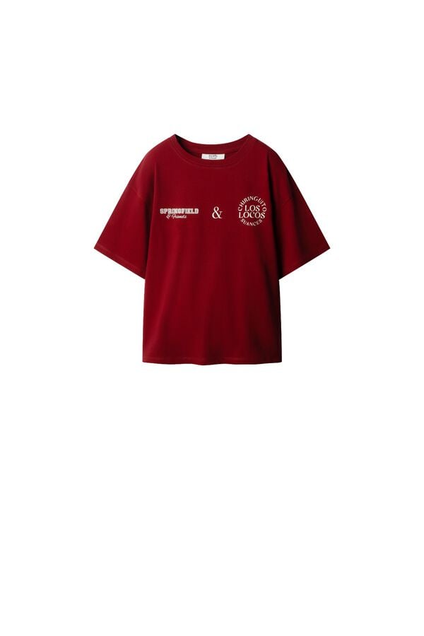 Springfield T-shirt &agrave; manches courtes "Los locos" rouge
