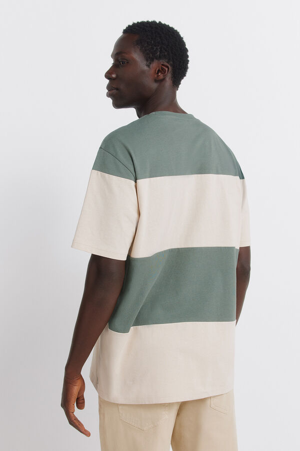 Springfield Colour block T-shirt green
